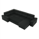 Ülőgarnitúra, sötétszürke, jobbos kivitel, SEGORIA ROH U