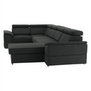 Ülőgarnitúra, sötétszürke, jobbos kivitel, SEGORIA ROH U