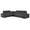 Sarok ülőgarnitúra, szürke, SEGORIA LUX