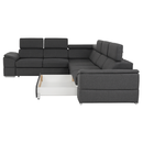 Sarok ülőgarnitúra, szürke, SEGORIA LUX