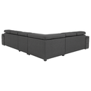 Sarok ülőgarnitúra, szürke, SEGORIA LUX