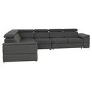 Sarok ülőgarnitúra, szürke, SEGORIA LUX