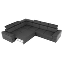 Sarok ülőgarnitúra, szürke, SEGORIA LUX