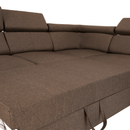 Ülőgarnitúra, szövet szürke-barna Taupe, SEGORIA LUX