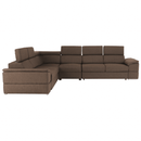 Ülőgarnitúra, szövet szürke-barna Taupe, SEGORIA LUX