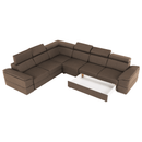 Ülőgarnitúra, szövet szürke-barna Taupe, SEGORIA LUX