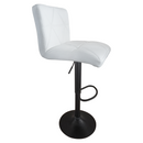 Bárszék, ekobőr fehér/fekete, SELEST