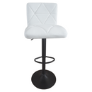 Bárszék, ekobőr fehér/fekete, SELEST