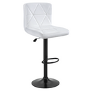 Bárszék, ekobőr fehér/fekete, SELEST