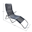 Kerti nyugágy, fekete/szürke, SELNO