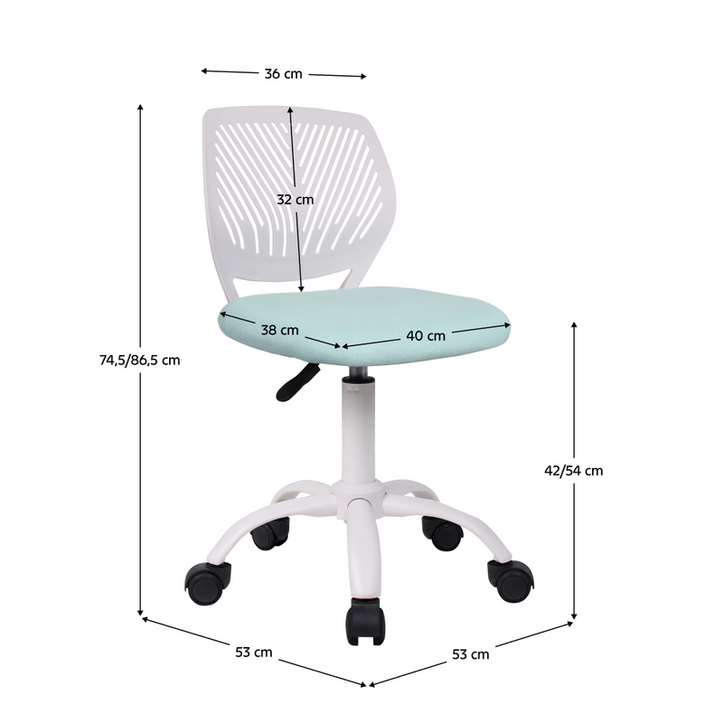 Forgószék, neomint/fehér, SELVA
