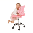 Forgószék, rózsaszín/króm, SELVA