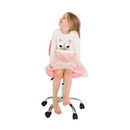 Forgószék, rózsaszín/króm, SELVA