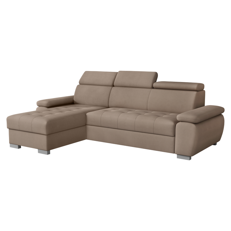 Sarok ülőgarnitúra, szürkésbézs Taupe, balos, SEMI ROH