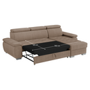 Sarok ülőgarnitúra, szürkésbézs Taupe, jobbos, SEMI ROH