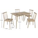 Étkezőgarnitúra 1+4, természetes bükk, SENDO