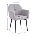 Étkezőszék, szürke/fekete, SENER