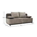 Kihúzható heverő, szürkésbézs Taupe, SENTY