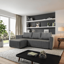 Univerzális ülőgarnitúra, szürke, SENTY ROH