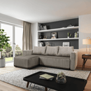 Univerzális ülőgarnitúra, világosbézs Taupe, SENTY ROH