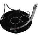 Zsúrasztal, fekete üveg + fém (króm), VESNA