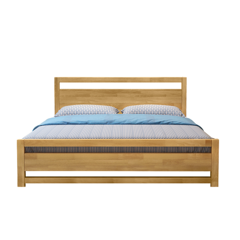Franciaágy, 180x200, masszív fa, természetes, SHEILA