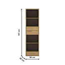 Magas polcállvány, shetland tölgy, SHELDON TYP 11