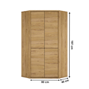 Sarokszekrény, shetland tölgy, SHELDON TYP 21