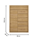 Komód, shetland tölgy, SHELDON TYP 32