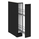 Alsó szekrény kihúzható kosárral, fekete, SIBER 15 D CARGO BB