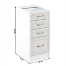 Alsószekrény D40S4 fiókokkal, fehér/sosna Andersen, SICILIA