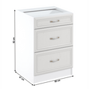 Alsószekrény D60S3, fehér/sosna Andersen, SICILIA