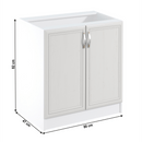 Alsószekrény D80, fehér/sosna Andersen, SICILIA