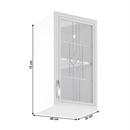 Felsőszekrény G40S üveggel, jobbos, fehér/sosna Andersen, SICILIA