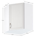 Felső sarokszekrény G60N, fehér/sosna Andersen, SICILIA