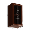 Felső szekrény üveggel, balos, dió Milano, SICILIA G40S