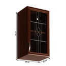 Felsőszekrény G40S üveggel, jobbos, dió Milano, SICILIA