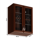 Felsőszekrény G60S üveggel, dió Milano, SICILIA