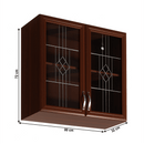 Felsőszekrény G80S üveggel, dió Milano, SICILIA