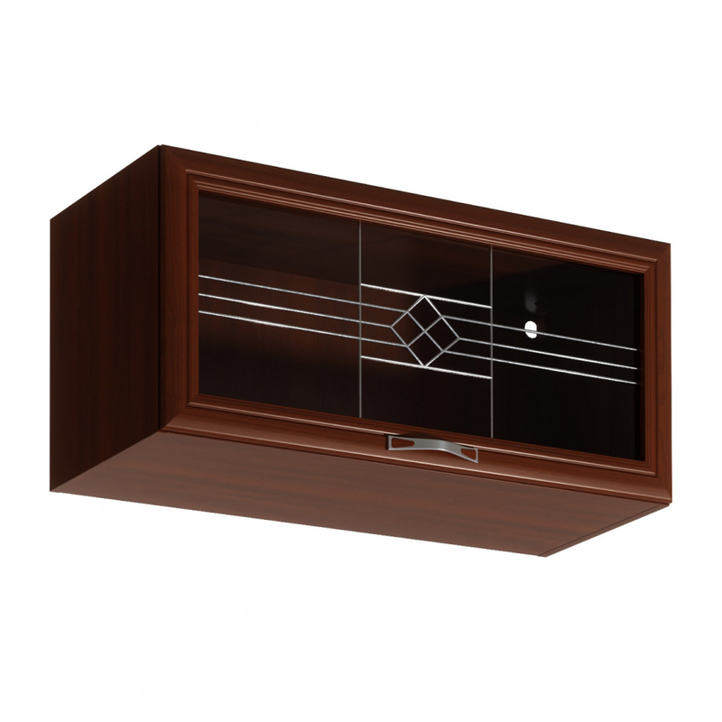 Felsőszekrény G80KS üveggel, dió Milano, SICILIA