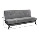 Kihúzható heverő, szürke, SIDE