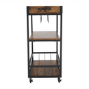 Tálalókocsi, tölgy smoke/fekete, SILVIUS