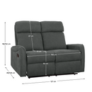 Ülőgarnitúra 3+2+1, sötétszürke szövet, FASAN