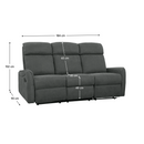 Ülőgarnitúra 3+2+1, sötétszürke szövet, FASAN