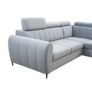 Kinyitható ülőgarnitúra, világosszürke, jobbos, KORIO L