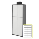 Polcos szekrény, grafit/fehér, RIOMA  NEW TYP 07