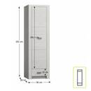 Szekrény, kőris fehér, INFINITY I-02