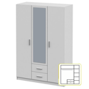 Szekrény, fehér, INVITA Typ 2