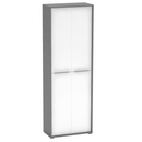 Magas polcos szekrény, grafit/fehér, RIOMA NEW TYP 05