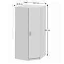 Sarokszekrény, fehér, INVITA typ 3